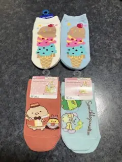 キッズ用靴下 まとめ売り すみっコぐらし アイスクリーム