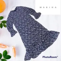 ②マリハMARIHA マドモアゼルのコート 長袖ワンピース 花柄 ロング マキシ