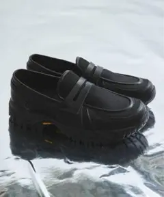 新品 ビブラム × オープニングアクト ヌバックレザー モカシン シューズ 42 Vibram × OPENING ACT] Vibramソールヌバックリアルレザー