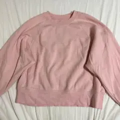 ピンク 短丈スウェット