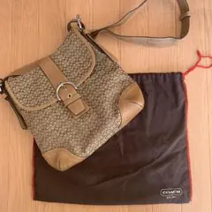 COACH コーチ ショルダーバッグ グレー シグネチャー
