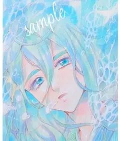 手描きイラスト☆沖縄の海の夢