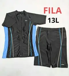 FILA /フィラ セパレート 半袖 フィットネス水着 13L 黒✕ブルー