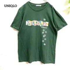ユニクロ　Tシャツ サクマ製菓 カラフル飴　緑　メンズ　M