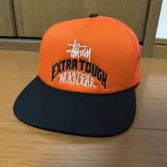 STUSSY メッシュキャップ オレンジ