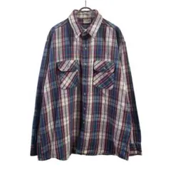 90s 00s Five brother ヘビーフランネルシャツ　XL ボロ
