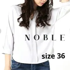 【NOBLE】ドルマン スキッパー 7分袖 ブラウス とろみ