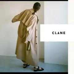 完売品/美品【CLANE/クラネ】バックフリルトレンチコート
