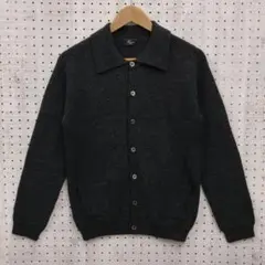 Harriss ハリス リブ編み シェルボタン ニット ジャケット シンプル