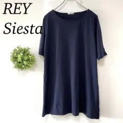 REYsiesta【Ｌ】半袖　無地　チュニック　Tシャツ　シンプル　デイリー