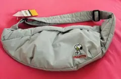 スヌーピー ボディバッグ グレー