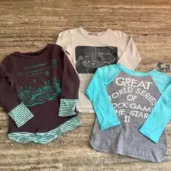 デニム&ダンガリー 120 3枚セット グルービーカラーズ 長袖Tシャツ