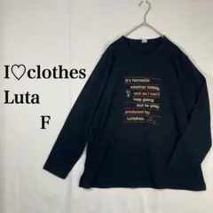 I♡clothes Luta 黒 長袖Tシャツ F 綿100%