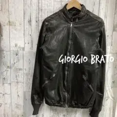 ジョルジオブラット レザー レザージャケット シングル ブラック