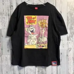美品　トムとジェリー ブラック　Tシャツ　半袖　ピーナッツクラブ　トムジェリ