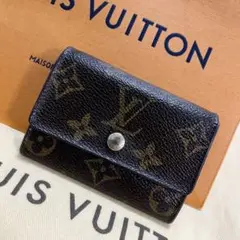 美品◎ルイヴィトン モノグラム ポルトモネ プラ 小銭入れ コインケース 男女可