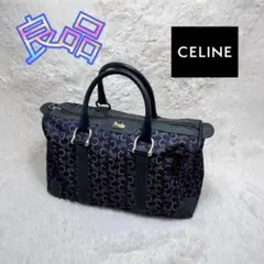 セリーヌ Cサルキー キャンバス×レザー ハンドバッグ ミニボストンバッグ