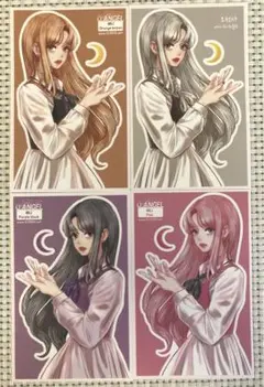 おすそ分け【o05】海外作家様 人物ステッカー 女の子