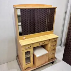 22765 三面鏡　ドレッサー　スツール付き