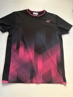 YONEX バドミントンシャツ M 黒/ピンク