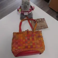 IBIZA レザーメッシュ　ハンドバッグ　中古美品！