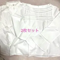 【最終値下げ】ボートネック　ホワイトブラウス　2点セット　GU ハニーズ　ビス