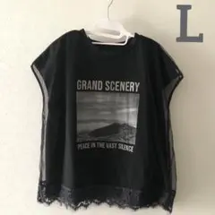 SUNNY HOUSE 近藤千尋 ノースリーブTシャツ ブラック Lサイズ