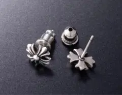シルバー925 ピアス クロス 十字架 キャッチ付 両耳 匿名配送 001