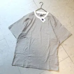 新品 ボンボンストア OUSWE リラックスフィットボーダーT ホワイト