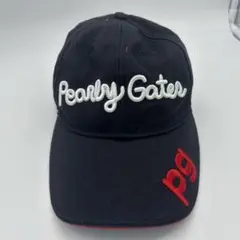 パーリーゲイツ　レディースゴルフ　キャップ　ニコちゃん　黒　帽子