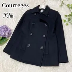 美品♡クレージュ ヴィンテージ ピーコート 上質ウール 秋冬 ブラック 11号