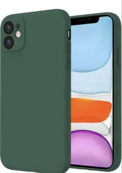 iPhone 11 シリコン ケース 薄型 スマホ ケース グリーン
