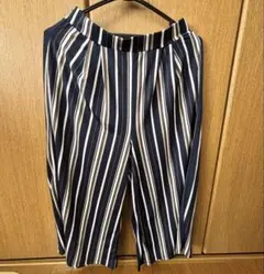 L’espoir ストライプ柄 ワイドパンツ Lサイズ 美品 古着