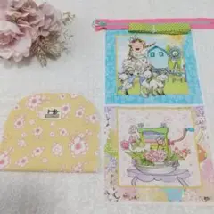 【作成キット】ラウンドポーチ ロラライハリス キルトポーチ キット