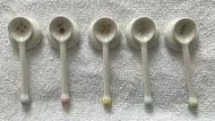 陶器　スプーン　台座付き　草　花