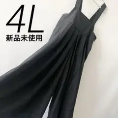 GOLD JAPAN サロペット ブラック ロング パンツ 4L 黒