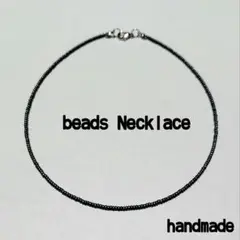 ビーズ　ネックレス　beads　Necklace　ハンドメイド　緑　マット
