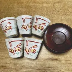 【花うさぎ】茶碗　クリスマス 35s01kblakpl00.jpg