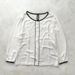 【新品未使用】ANAYI　ブラウス　長袖シャツオフィスカジュアル 38　M　白