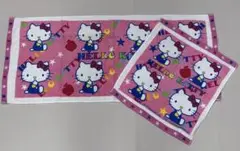ハローキティHELLO KITTY ハンドタオル　フェイスタオル　2点セット