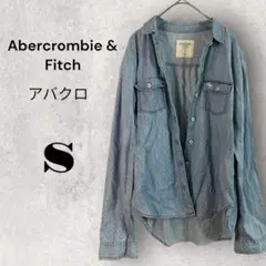 希少 アバクロンビーアンドフィッチ デニム シャツ 柄 S グランジ y2k