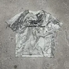 90s Miller プリント マーブルT USA製 タイダイ Hanes