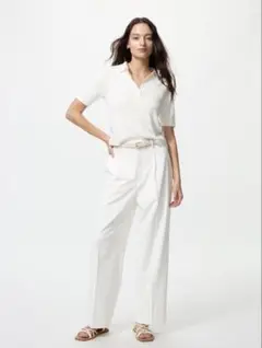 UNIQLOタックワイドパンツ