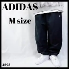 【ポリ製パンツ】adidas アディダス ワンポイントロゴ 黒 ブラック M