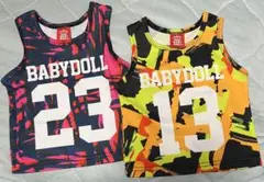 BABYDOLL 柄 タンクトップ 2点 セット 80