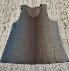 ISSEY MIYAKE PLEATS PLEASEグラデーションベスト緑、茶系