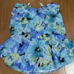インナープレス　セットアップ　150cm Sサイズ　ブルー　花柄