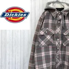 ディッキーズ パーカー 中綿ジャケット チェック ネルシャツ キルティング S