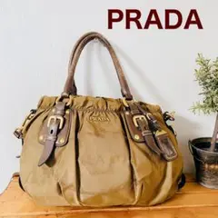 PRADA プラダ ショルダーバッグ ロゴジャガード 2way ナイロン