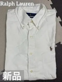 【新品】 Ralph Lauren ホワイト ポニー刺繍 オックスフォード BD